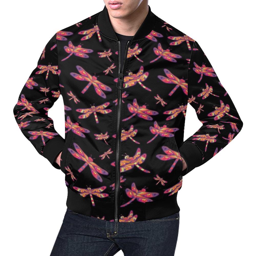 Gathering Noir All Over Print Bomber Jacket for Men (Model H19) Jacket e-joyer 