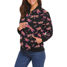 Load image into Gallery viewer, Gathering Noir All Over Print Bomber Jacket for Women (Model H19) Jacket e-joyer 
