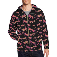 Load image into Gallery viewer, Gathering Noir All Over Print Full Zip Hoodie for Men (Model H14) All Over Print Full Zip Hoodie for Men (H14) e-joyer 
