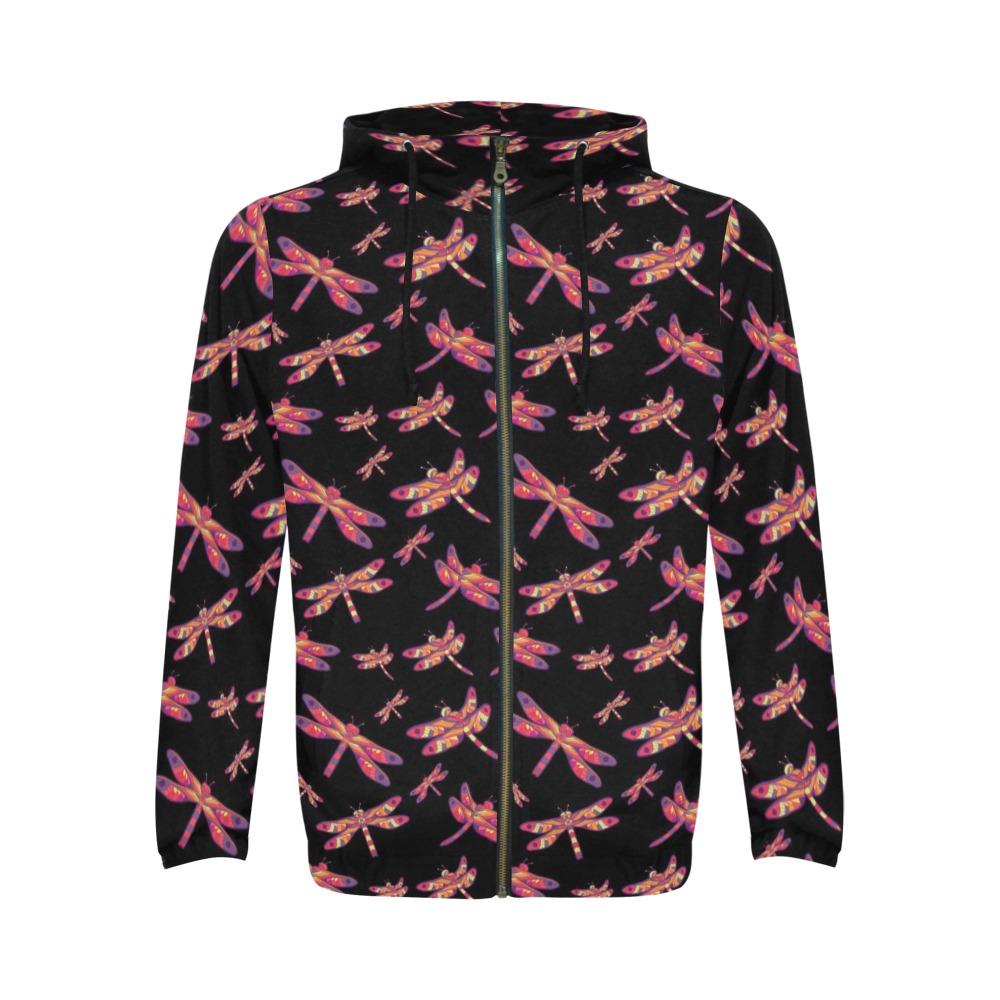 Gathering Noir All Over Print Full Zip Hoodie for Men (Model H14) All Over Print Full Zip Hoodie for Men (H14) e-joyer 