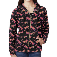 Load image into Gallery viewer, Gathering Noir All Over Print Full Zip Hoodie for Women (Model H14) All Over Print Full Zip Hoodie for Women (H14) e-joyer 
