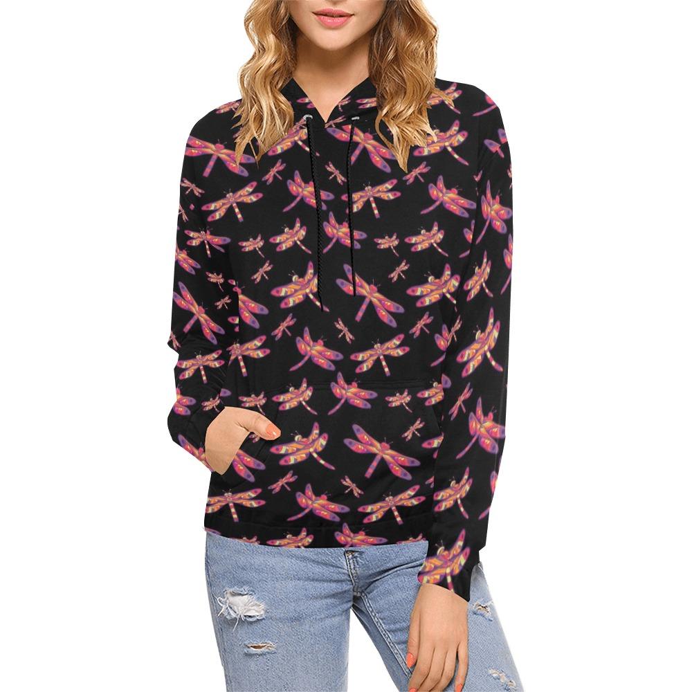 Gathering Noir All Over Print Hoodie for Women (USA Size) (Model H13) All Over Print Hoodie for Women (H13) e-joyer 