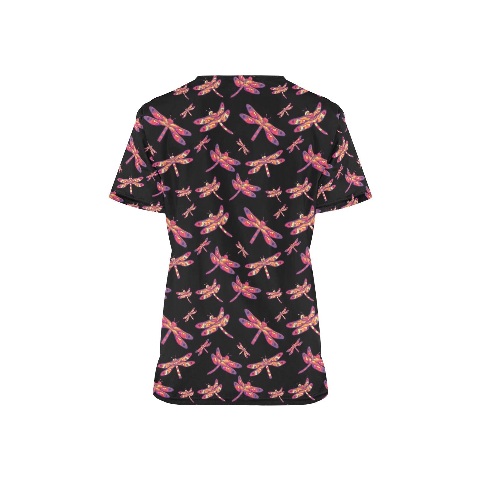 Gathering Noir All Over Print Scrub Top Scrub Top e-joyer 