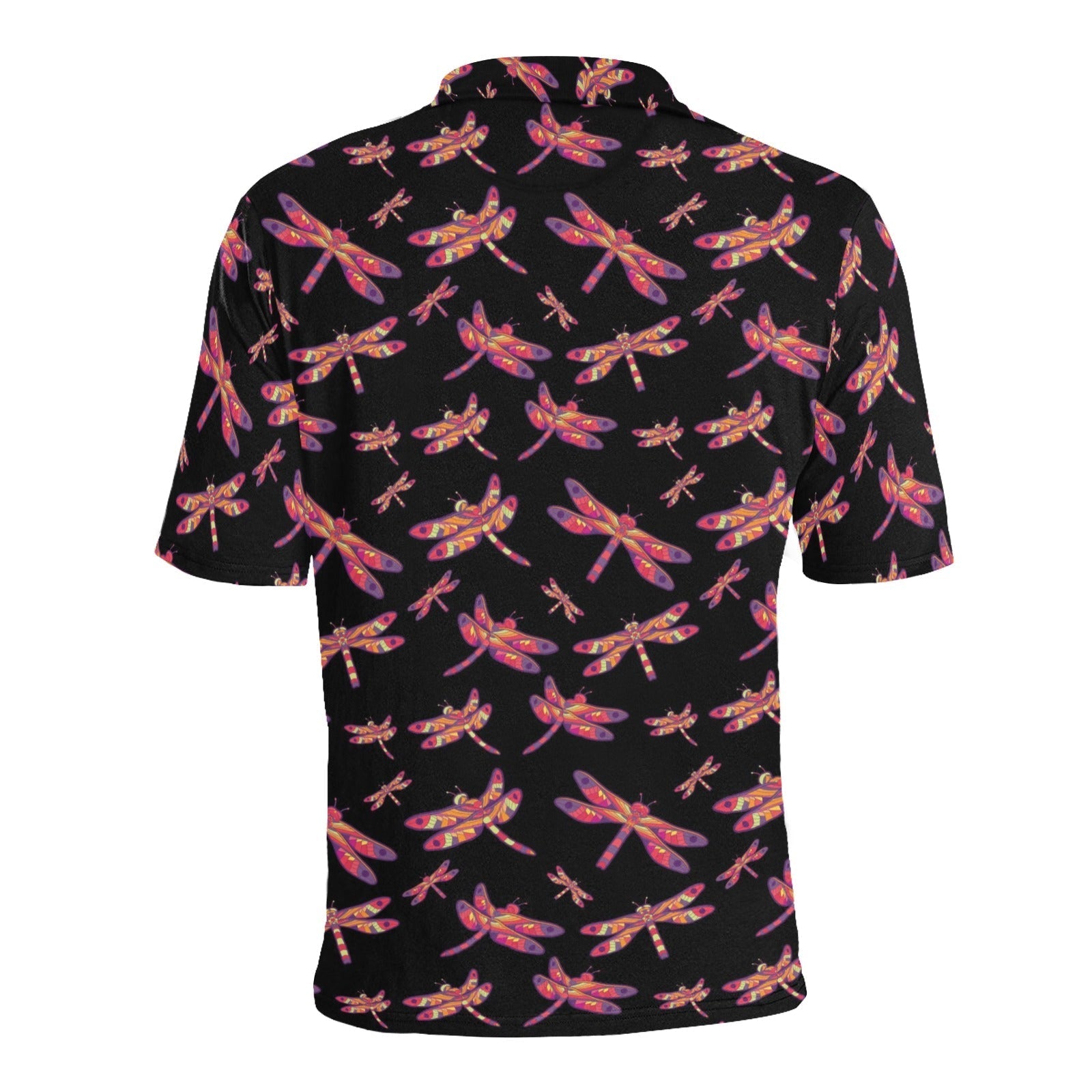 Gathering Noir Men's All Over Print Polo Shirt (Model T55) Men's Polo Shirt (Model T55) e-joyer 