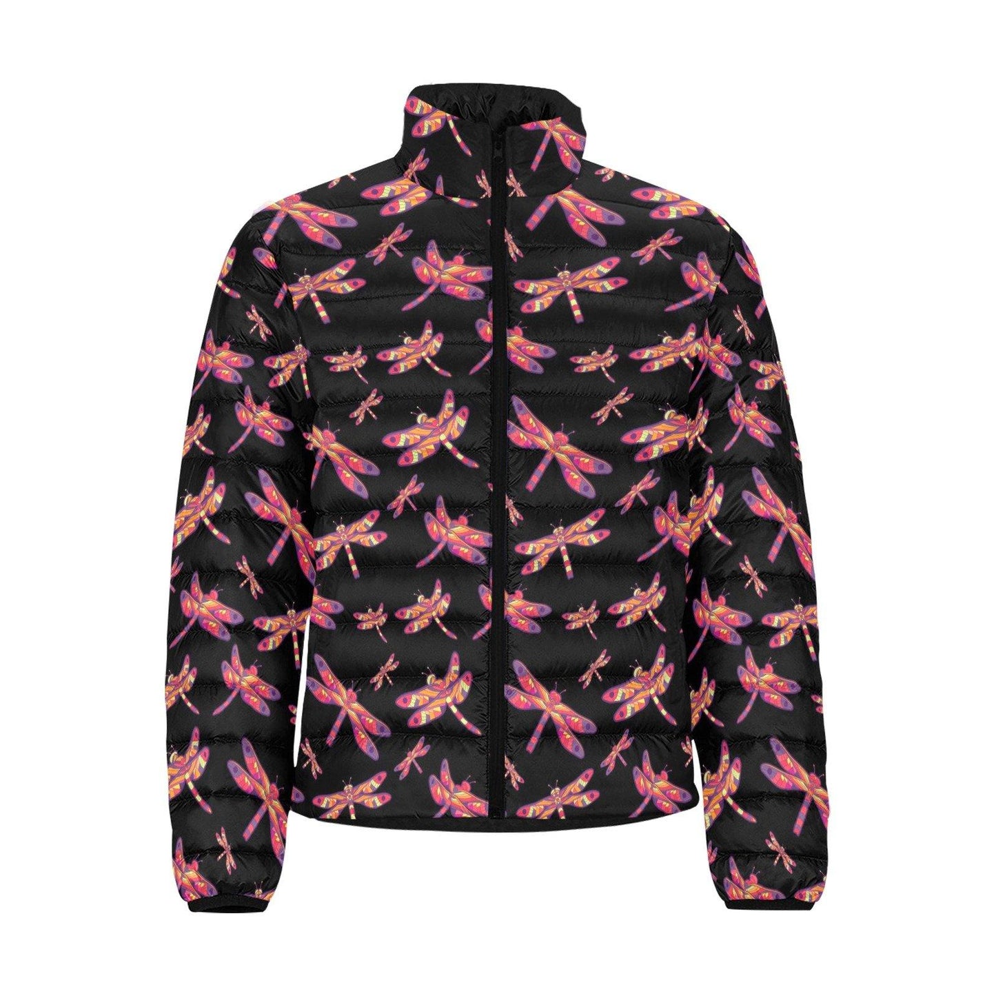 Gathering Noir Men's Stand Collar Padded Jacket (Model H41) Men's Stand Collar Padded Jacket (H41) e-joyer 