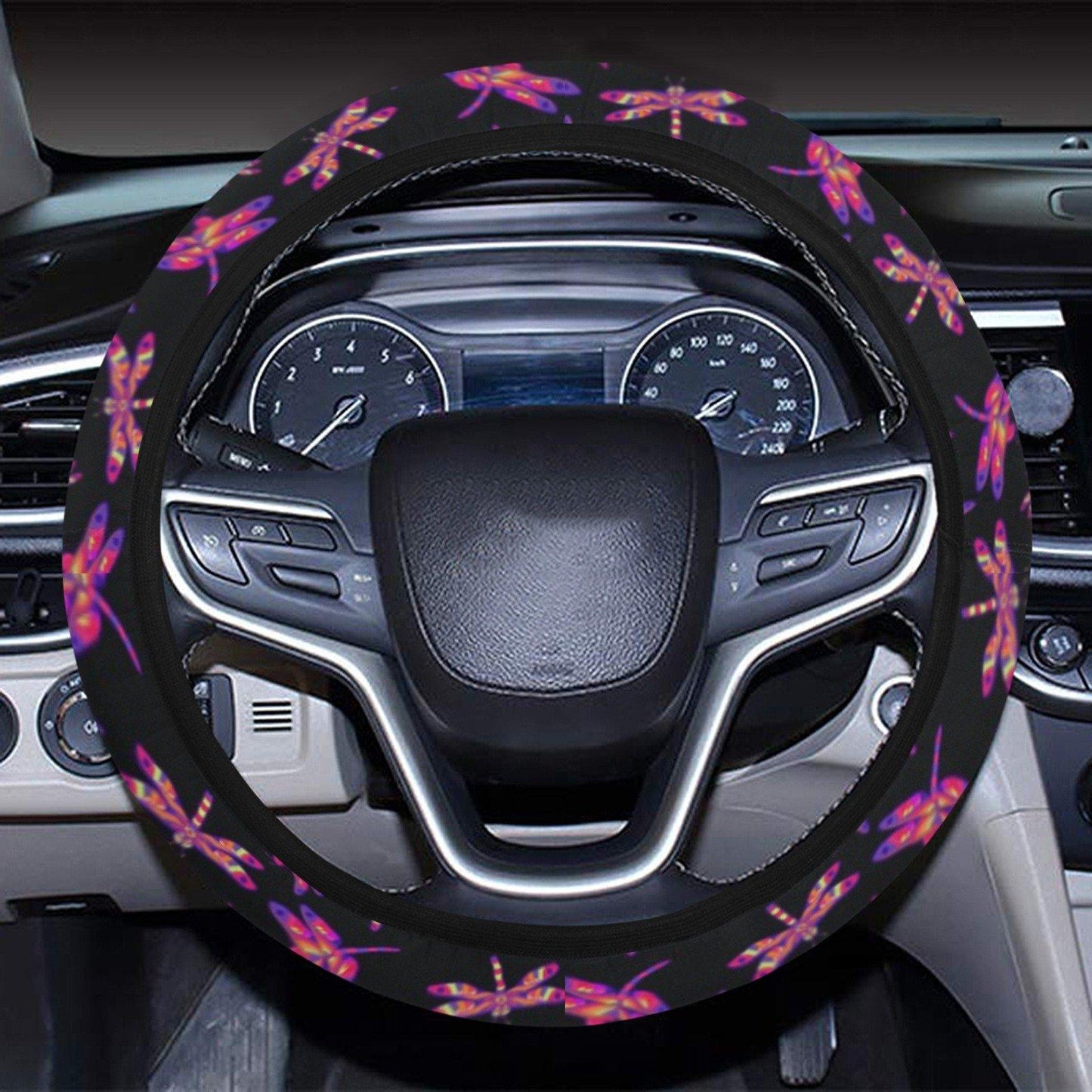 Gathering Noir Steering Wheel Cover with Elastic Edge Steering Wheel Cover with Elastic Edge e-joyer 