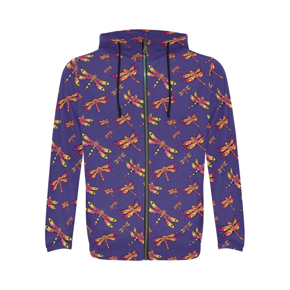 Gathering Purple All Over Print Full Zip Hoodie for Men (Model H14) All Over Print Full Zip Hoodie for Men (H14) e-joyer 