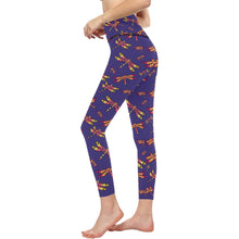 Load image into Gallery viewer, Gathering Purple All Over Print High-Waisted Leggings (Model L36) High-Waisted Leggings (L36) e-joyer 
