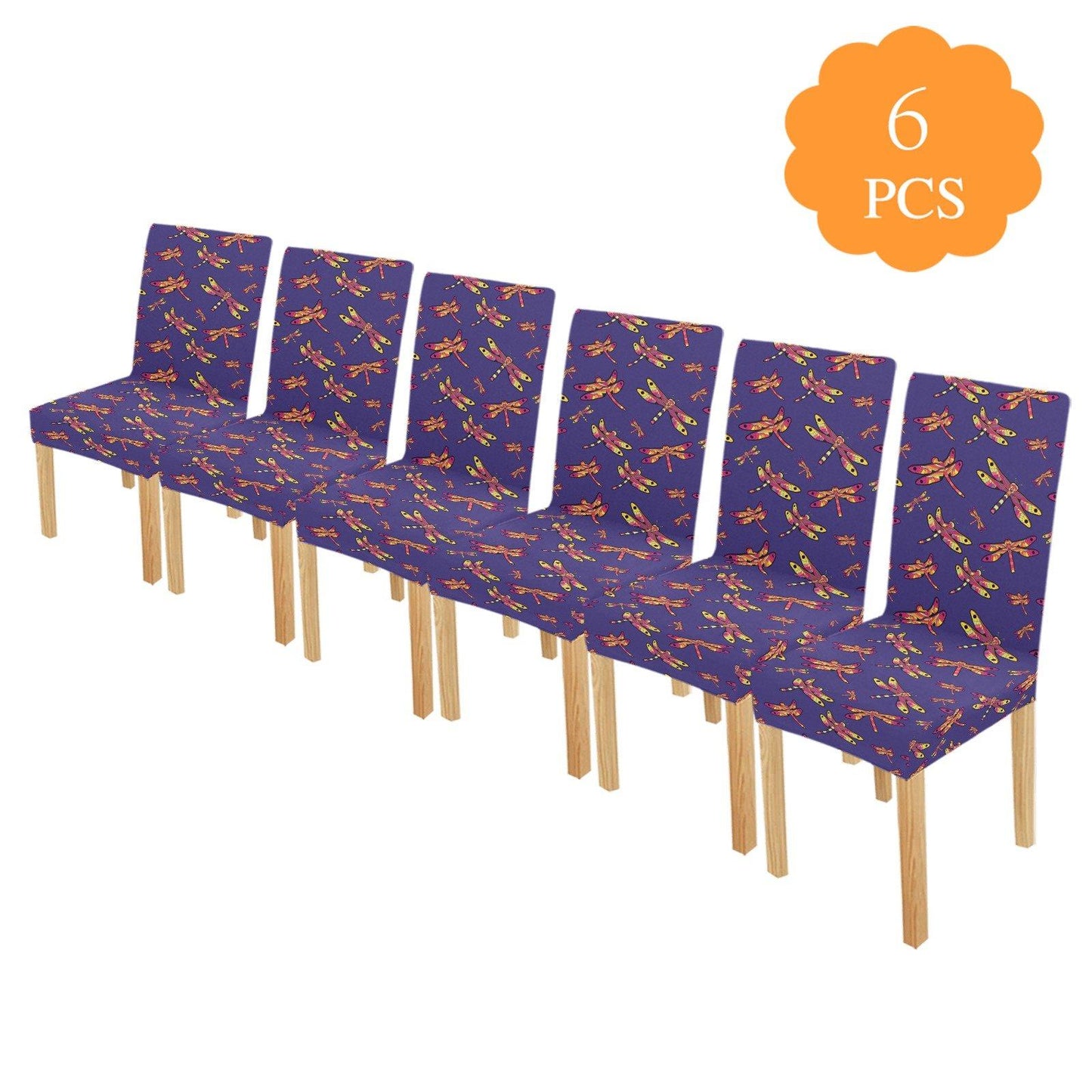 Gathering Purple Chair Cover (Pack of 6) Chair Cover (Pack of 6) e-joyer 