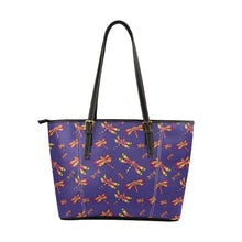 Load image into Gallery viewer, Gathering Purple Leather Tote Bag/Large (Model 1640) Leather Tote Bag (1640) e-joyer 
