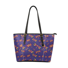 Load image into Gallery viewer, Gathering Purple Leather Tote Bag/Large (Model 1640) Leather Tote Bag (1640) e-joyer 
