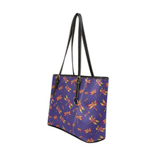 Load image into Gallery viewer, Gathering Purple Leather Tote Bag/Large (Model 1640) Leather Tote Bag (1640) e-joyer 
