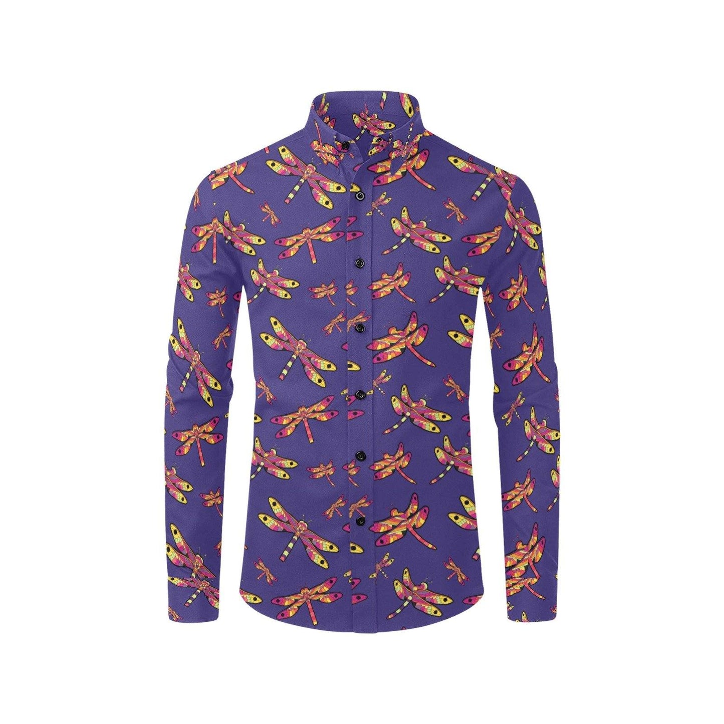 Gathering Purple Men's All Over Print Casual Dress Shirt (Model T61) Men's Dress Shirt (T61) e-joyer 