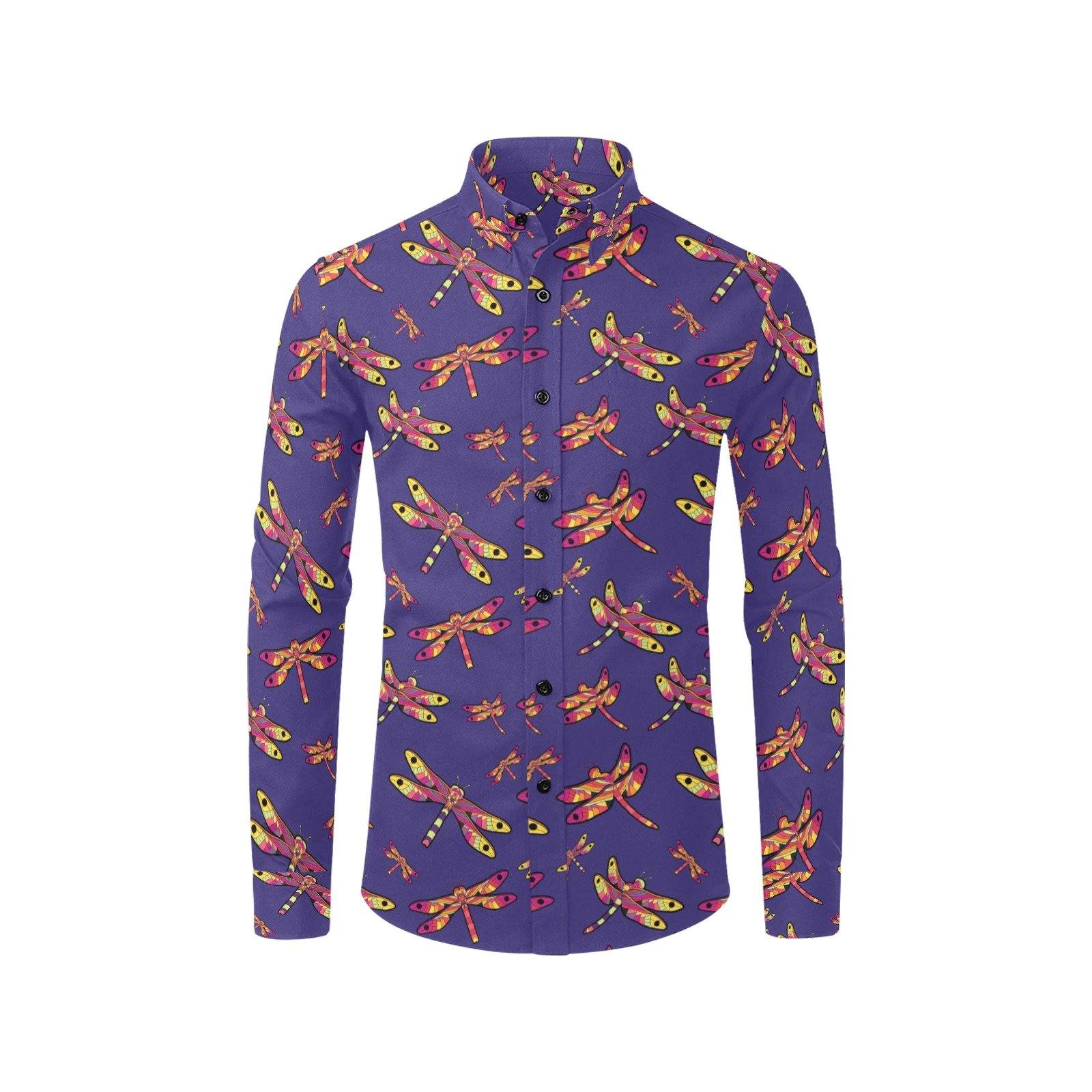 Gathering Purple Men's All Over Print Casual Dress Shirt (Model T61) Men's Dress Shirt (T61) e-joyer 