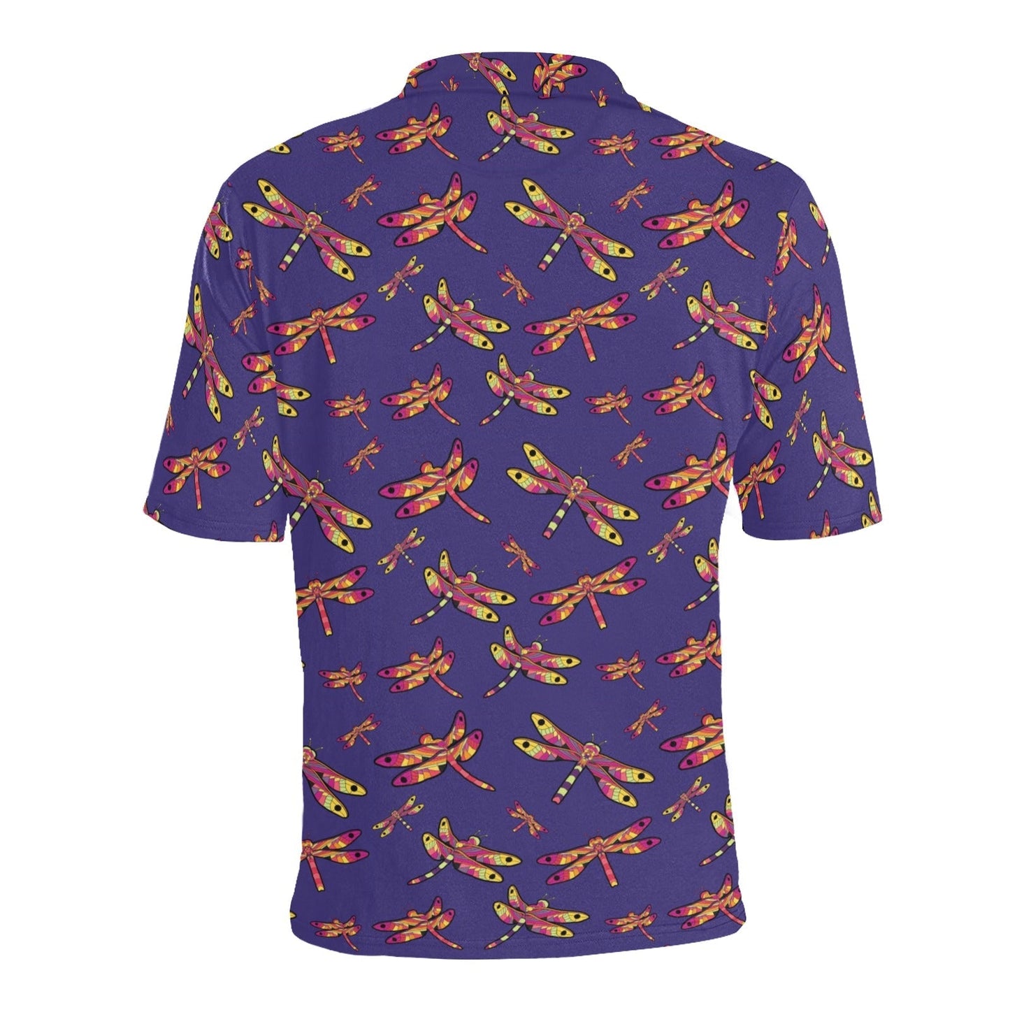 Gathering Purple Men's All Over Print Polo Shirt (Model T55) Men's Polo Shirt (Model T55) e-joyer 