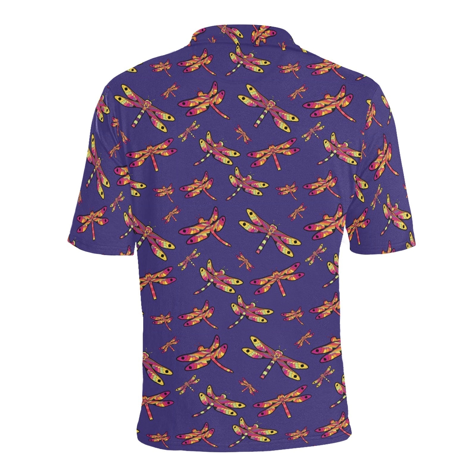 Gathering Purple Men's All Over Print Polo Shirt (Model T55) Men's Polo Shirt (Model T55) e-joyer 