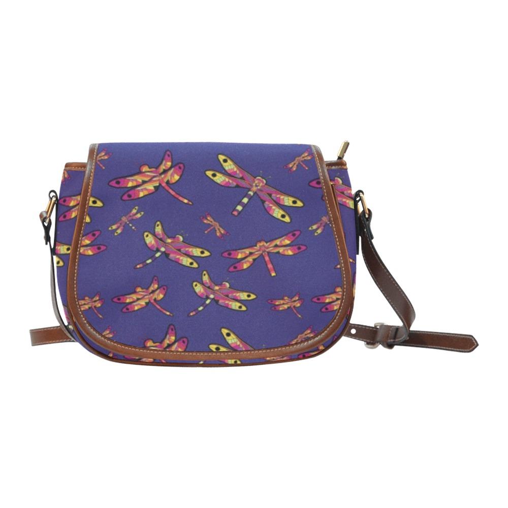 Gathering Purple Saddle Bag/Large (Model 1649) Saddle Bag/Large e-joyer 