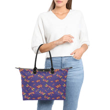 Load image into Gallery viewer, Gathering Purple Single-Shoulder Lady Handbag (Model 1714) bag e-joyer 
