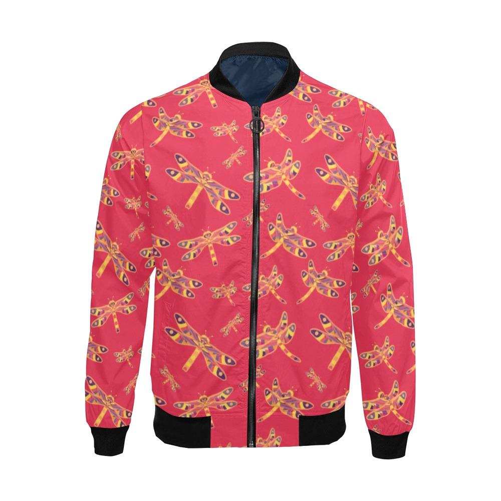 Gathering Rouge All Over Print Bomber Jacket for Men (Model H19) Jacket e-joyer 