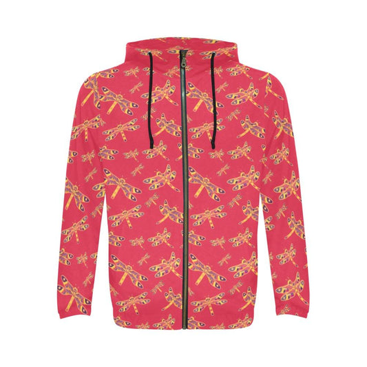 Gathering Rouge All Over Print Full Zip Hoodie for Men (Model H14) All Over Print Full Zip Hoodie for Men (H14) e-joyer 