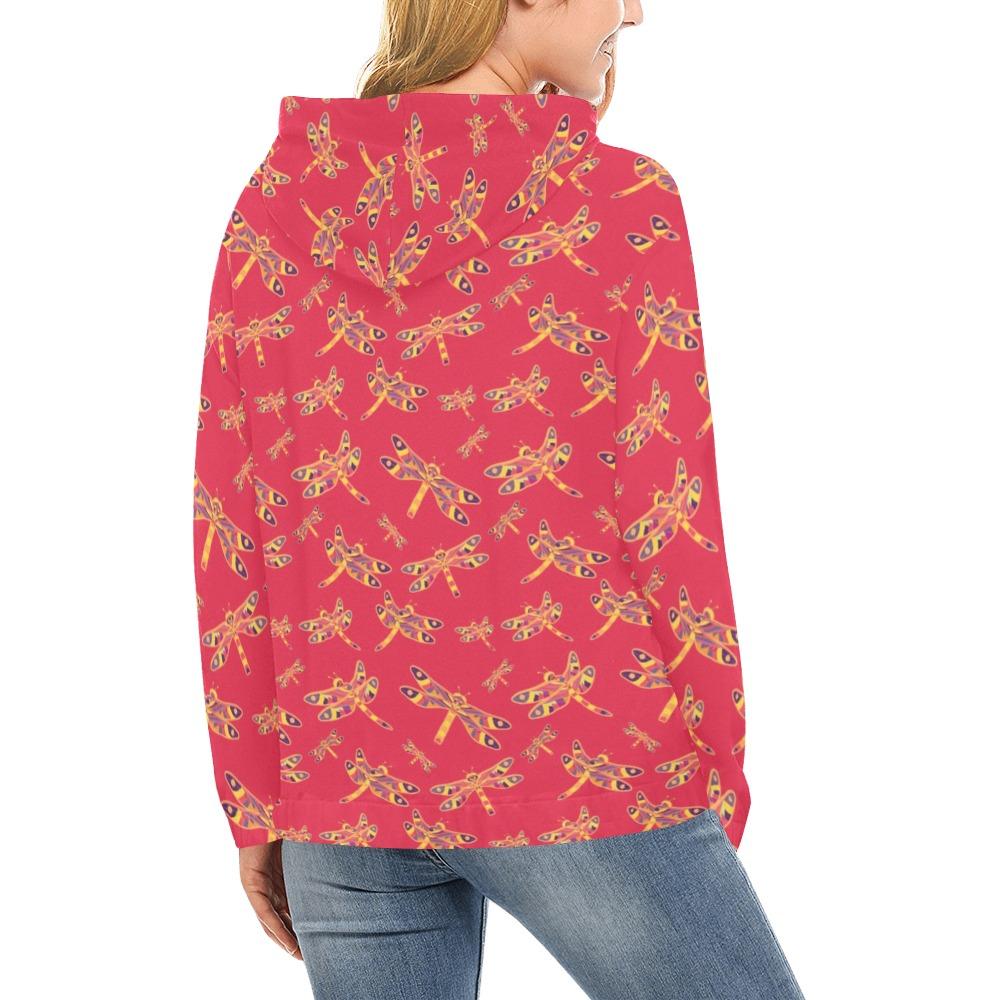 Gathering Rouge All Over Print Hoodie for Women (USA Size) (Model H13) All Over Print Hoodie for Women (H13) e-joyer 