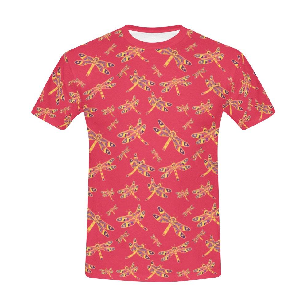 Gathering Rouge All Over Print T-Shirt for Men (USA Size) (Model T40) All Over Print T-Shirt for Men (T40) e-joyer 