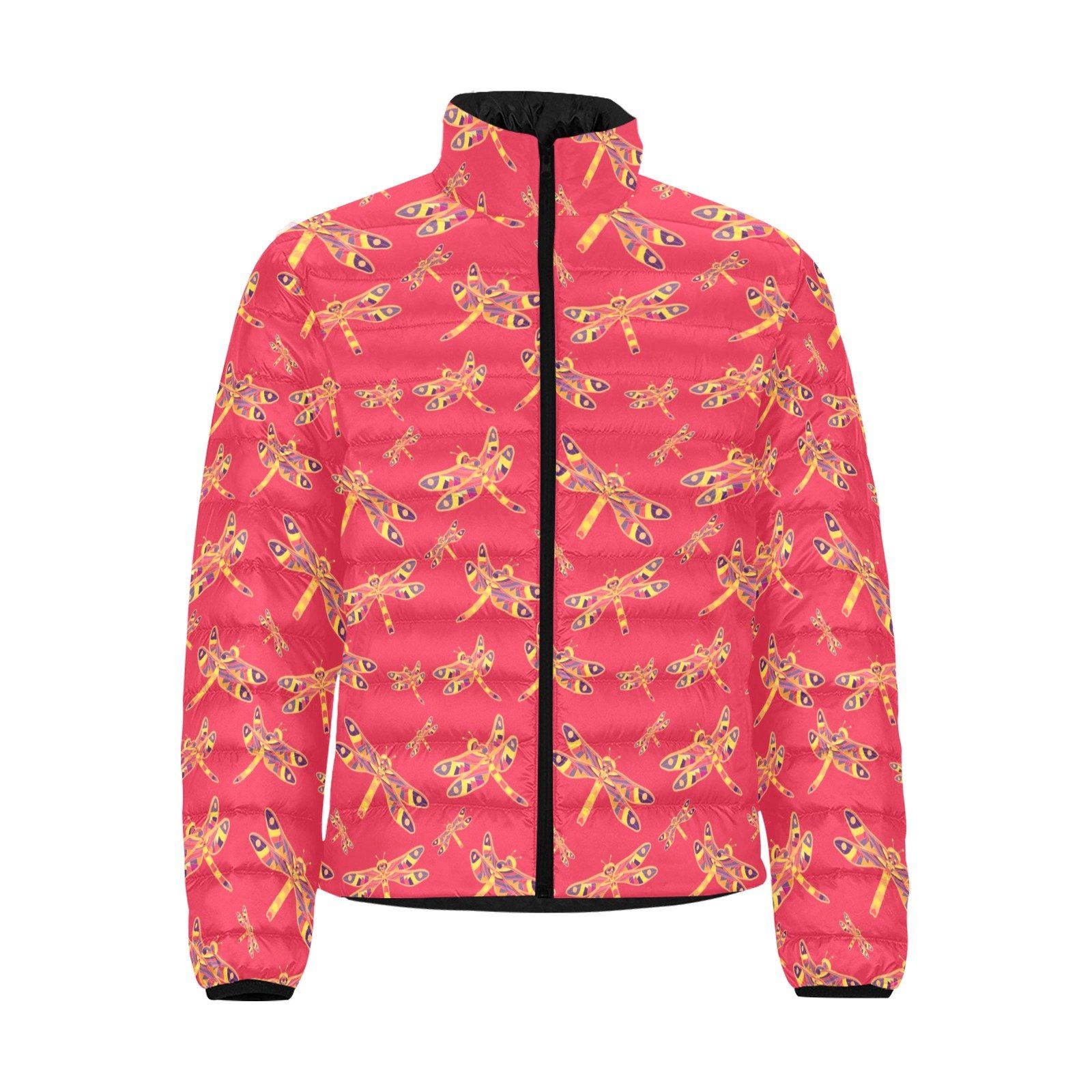 Gathering Rouge Men's Stand Collar Padded Jacket (Model H41) Men's Stand Collar Padded Jacket (H41) e-joyer 