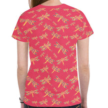 Load image into Gallery viewer, Gathering Rouge New All Over Print T-shirt for Women (Model T45) tshirt e-joyer 
