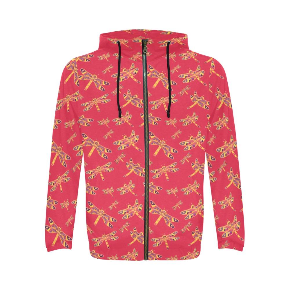 Gathering Rouge Zip Hoodie by 49 Dzine