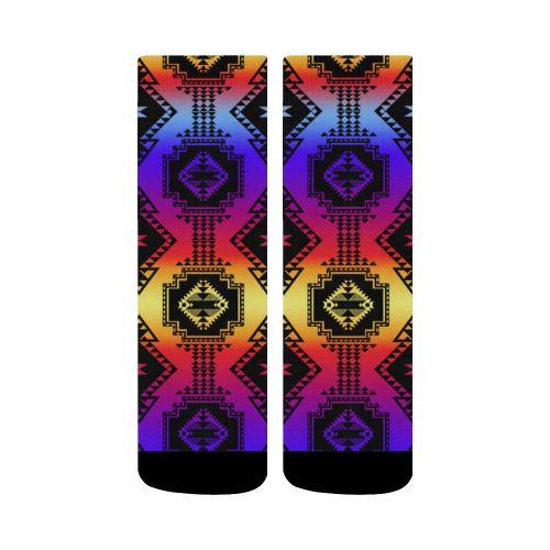 Gathering Sunset Crew Socks by 49 Dzine
