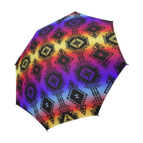 Gathering Sunset Semi-Automatic Foldable Umbrella Semi-Automatic Foldable Umbrella e-joyer 