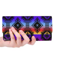 Load image into Gallery viewer, Gathering Sunset Women&#39;s Trifold Wallet (Model 1675) Women&#39;s Trifold Wallet e-joyer 
