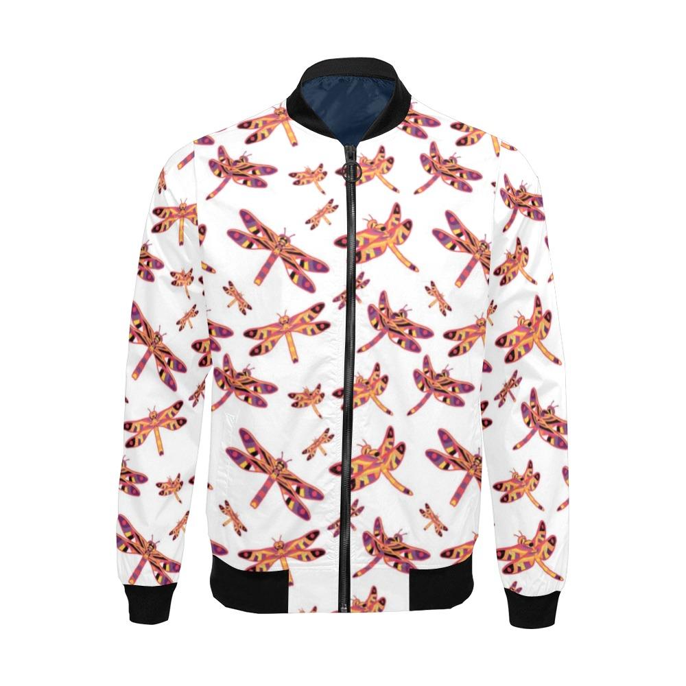 Gathering White All Over Print Bomber Jacket for Men (Model H19) Jacket e-joyer 