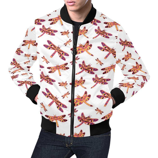 Gathering White All Over Print Bomber Jacket for Men (Model H19) Jacket e-joyer 