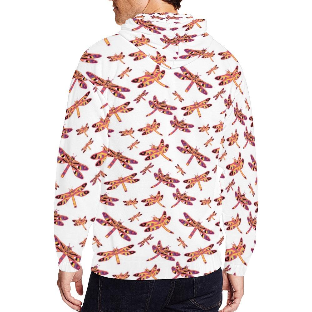 Gathering White All Over Print Full Zip Hoodie for Men (Model H14) All Over Print Full Zip Hoodie for Men (H14) e-joyer 