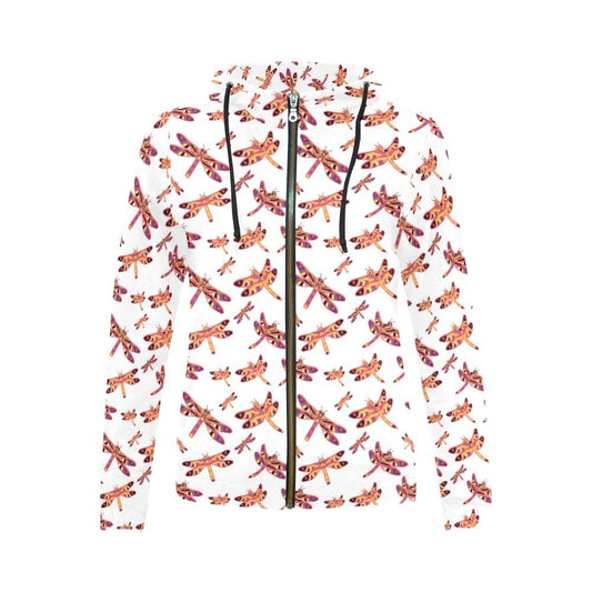 Gathering White All Over Print Full Zip Hoodie for Women (Model H14) All Over Print Full Zip Hoodie for Women (H14) e-joyer 
