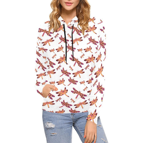 Gathering White All Over Print Hoodie for Women (USA Size) (Model H13) All Over Print Hoodie for Women (H13) e-joyer 