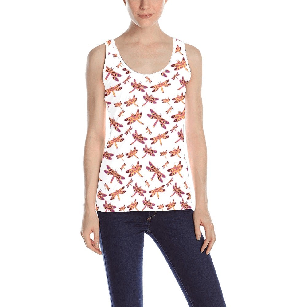 Gathering White All Over Print Tank Top for Women (Model T43) All Over Print Tank Top for Women (T43) e-joyer 