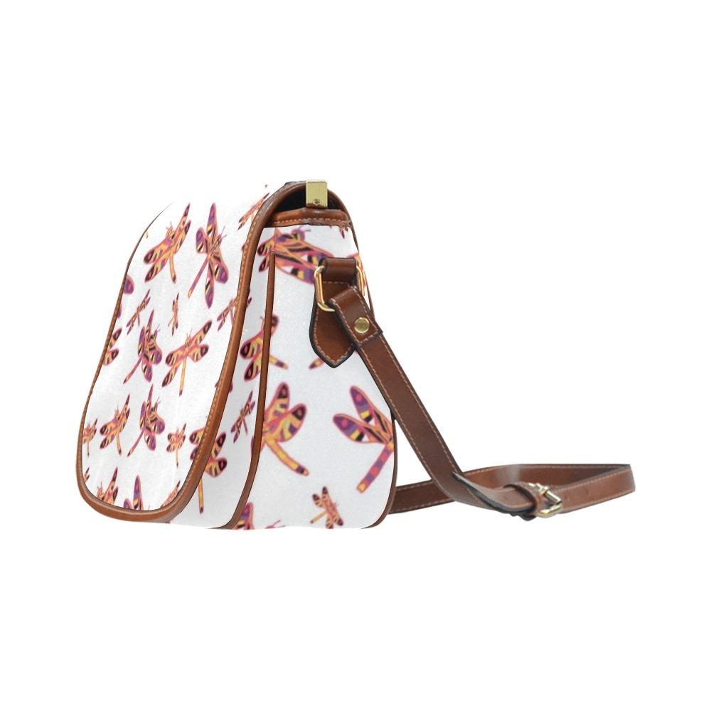 Gathering White Saddle Bag/Small (Model 1649) Full Customization Saddle Bag/Small (Full Customization) e-joyer 