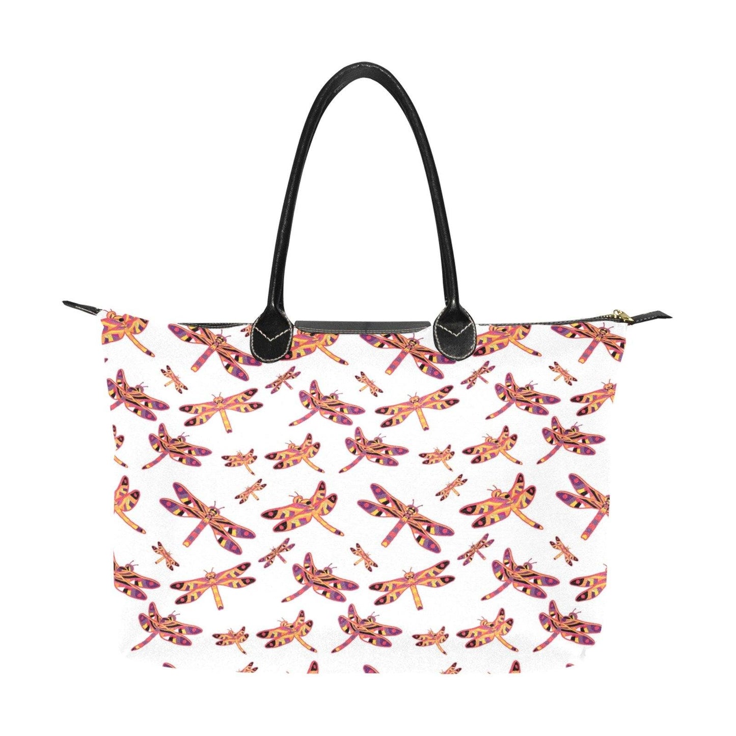 Gathering White Single-Shoulder Lady Handbag (Model 1714) bag e-joyer 