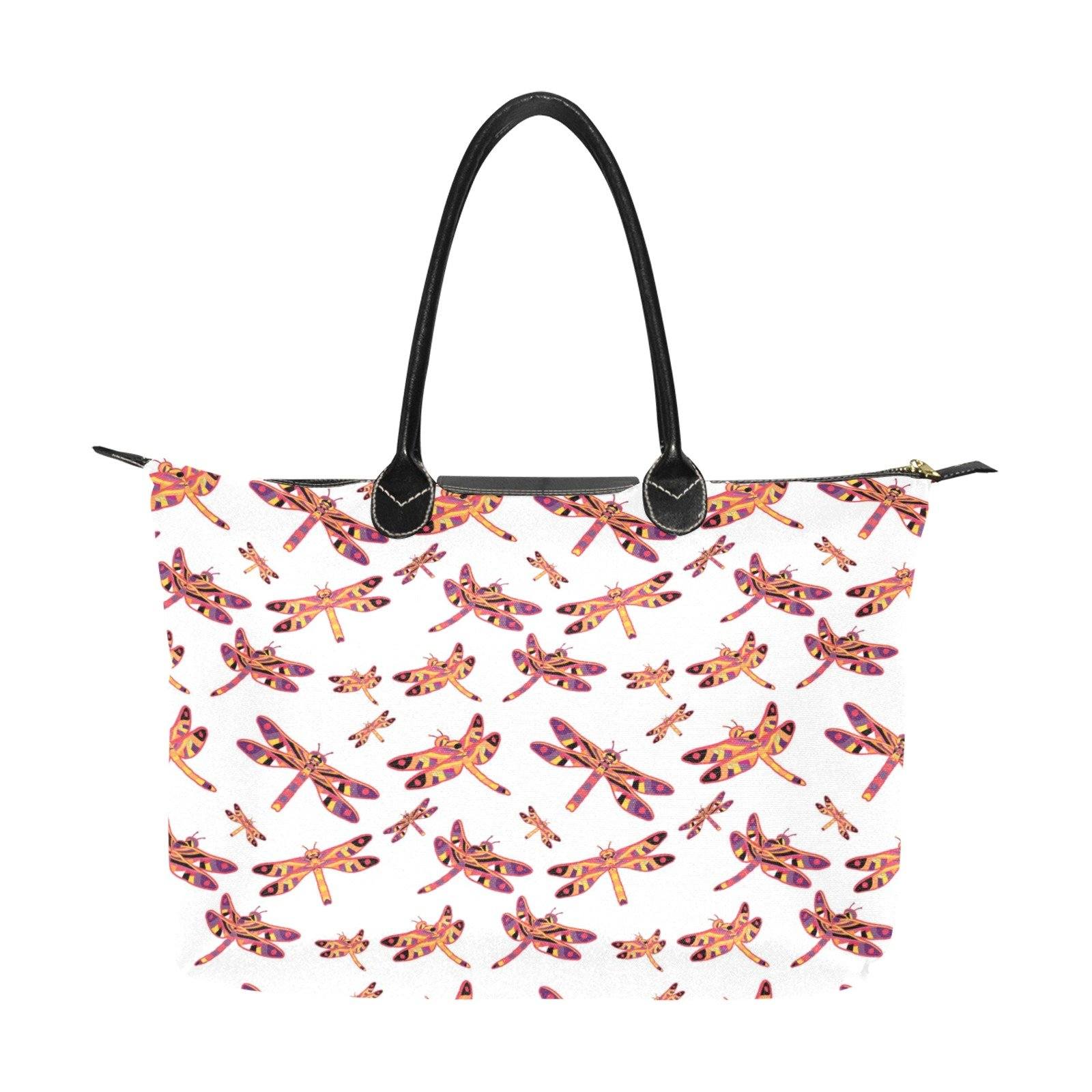 Gathering White Single-Shoulder Lady Handbag (Model 1714) bag e-joyer 