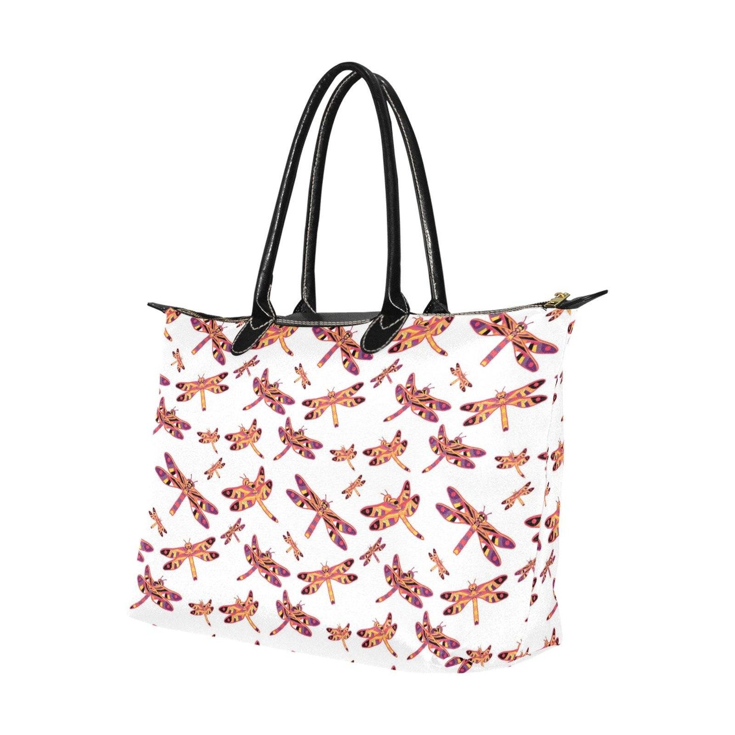 Gathering White Single-Shoulder Lady Handbag (Model 1714) bag e-joyer 