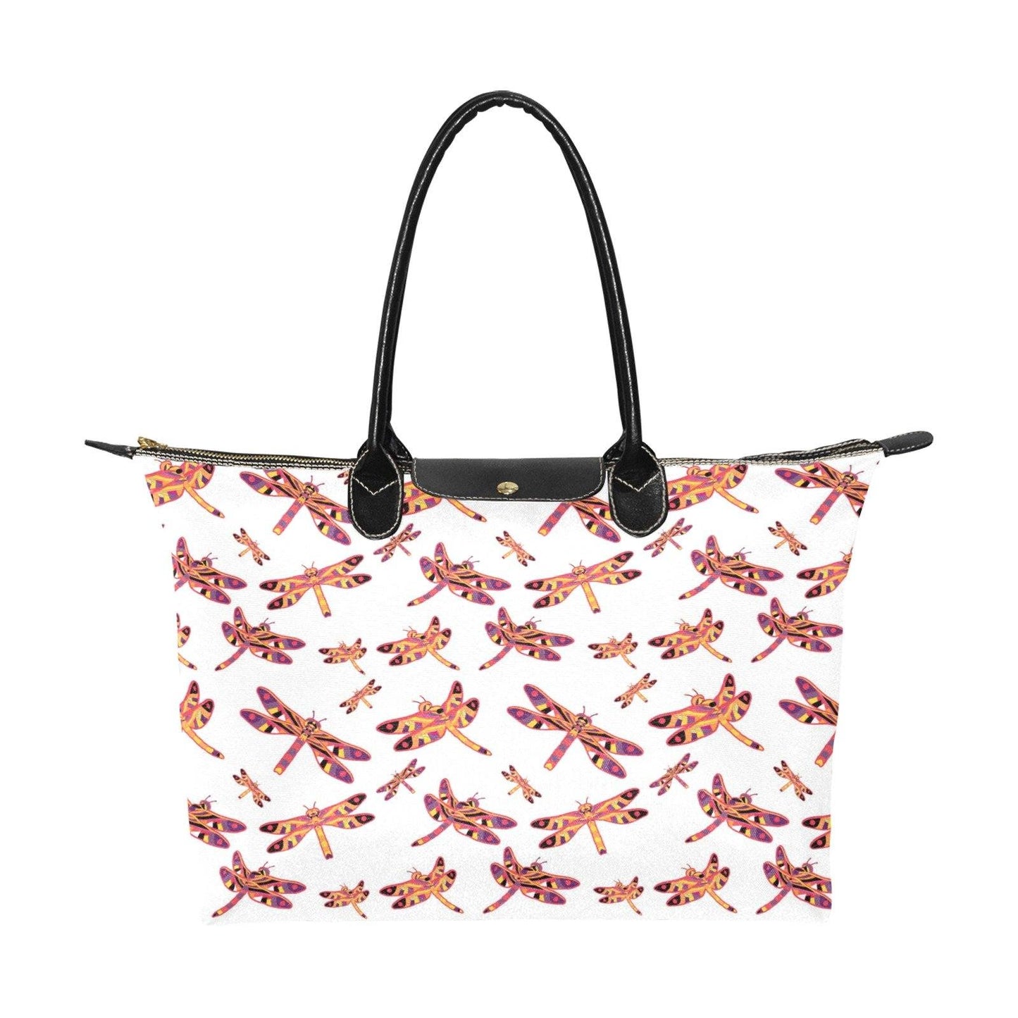 Gathering White Single-Shoulder Lady Handbag (Model 1714) bag e-joyer 