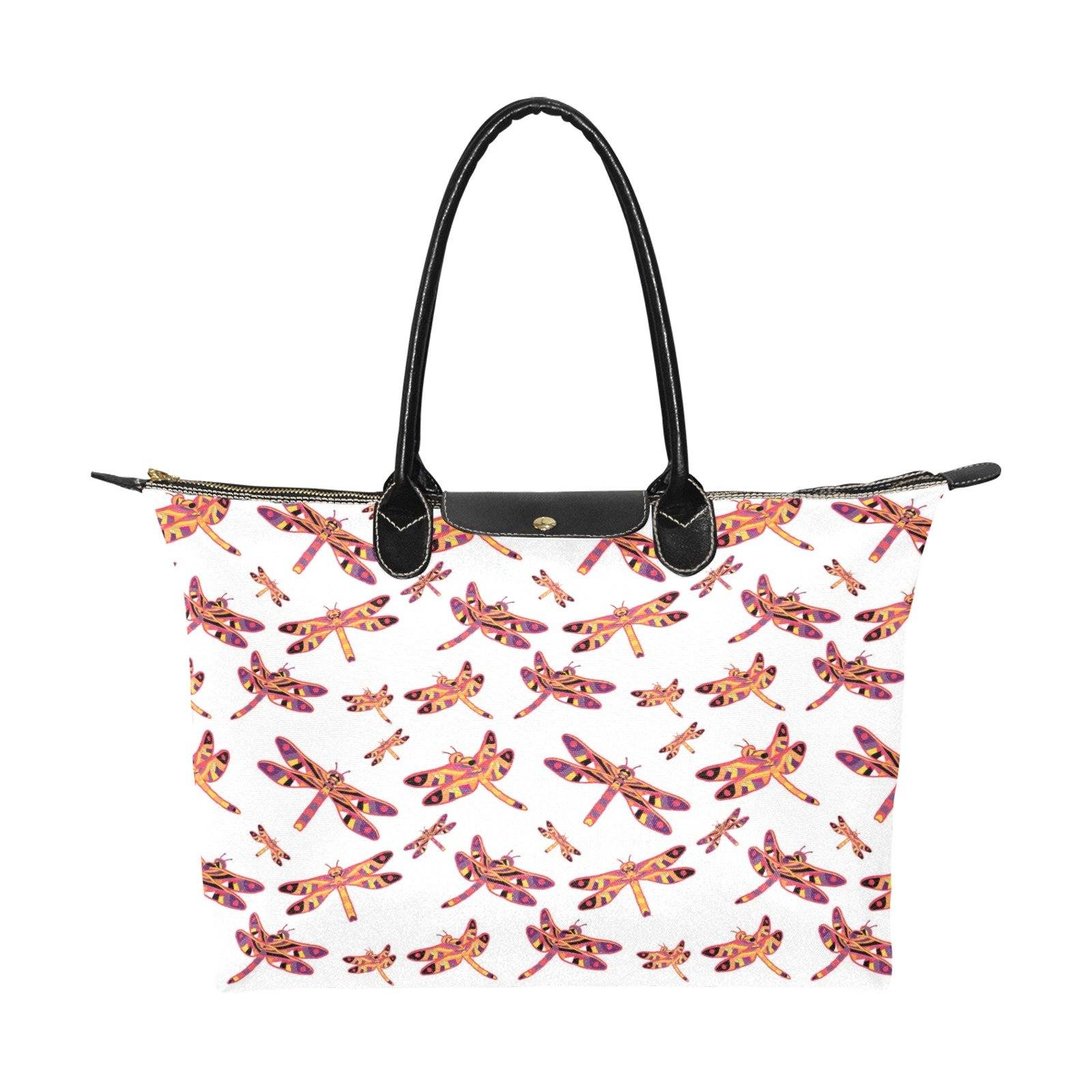 Gathering White Single-Shoulder Lady Handbag (Model 1714) bag e-joyer 