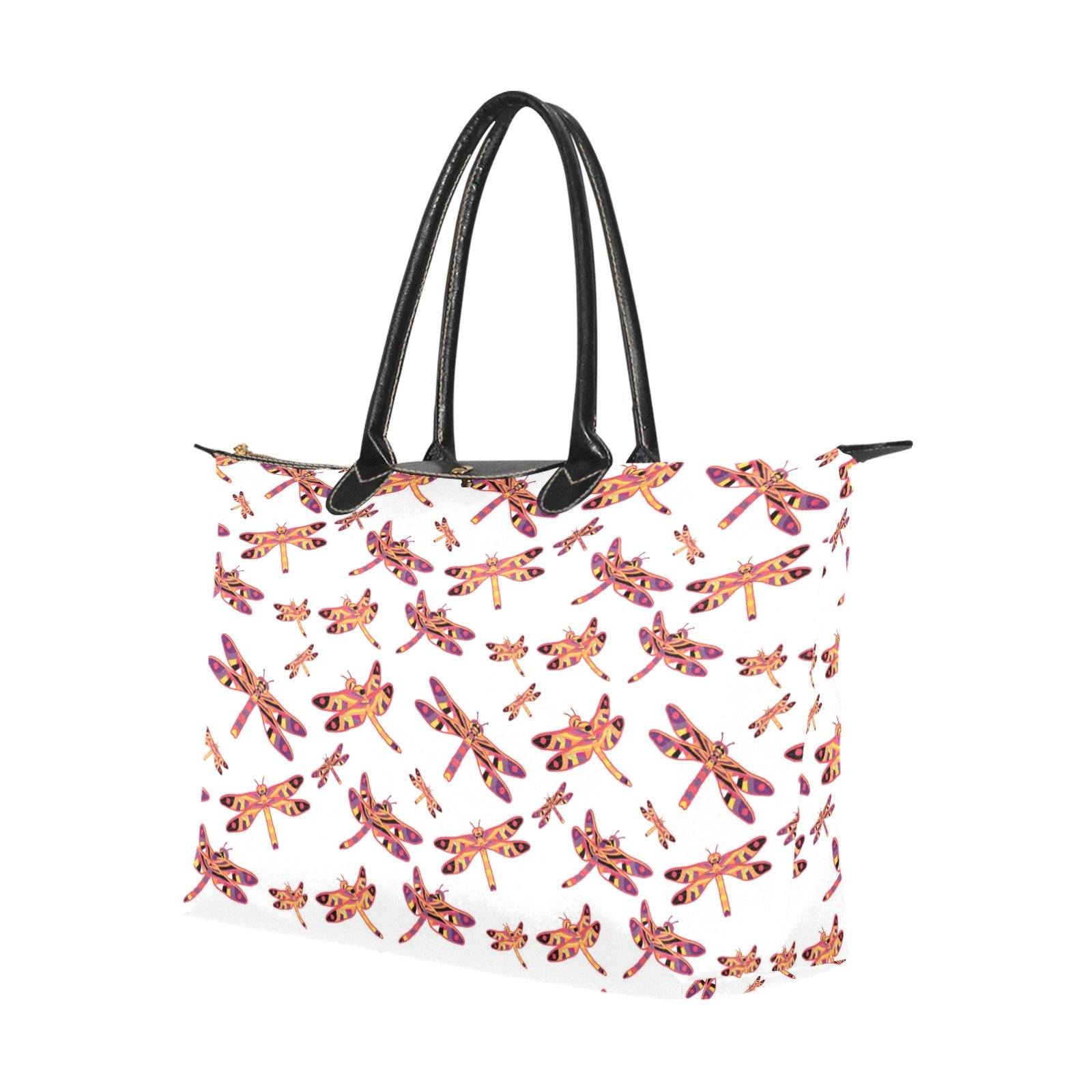 Gathering White Single-Shoulder Lady Handbag (Model 1714) bag e-joyer 