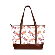 Load image into Gallery viewer, Gathering White Tote Handbag (Model 1642) Tote Handbags (1642) e-joyer 
