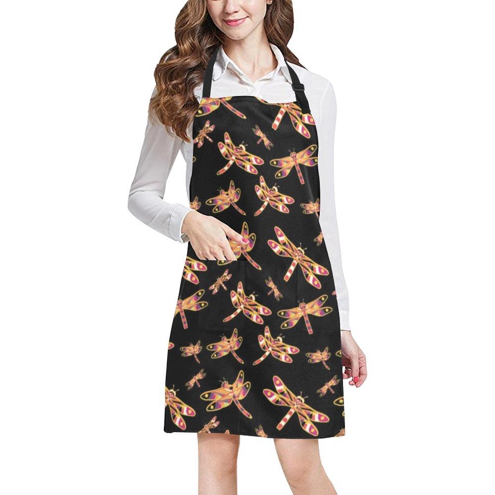 Gathering Yellow Black All Over Print Apron All Over Print Apron e-joyer 