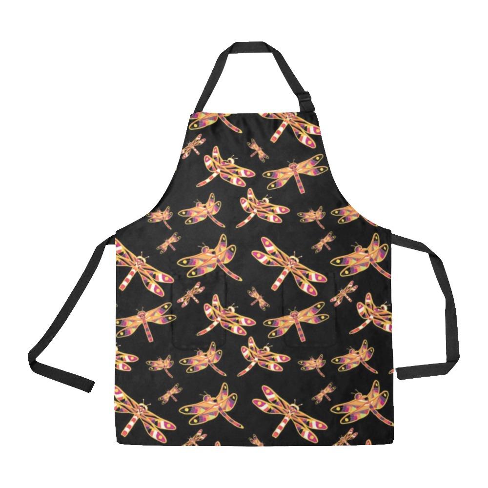 Gathering Yellow Black All Over Print Apron All Over Print Apron e-joyer 