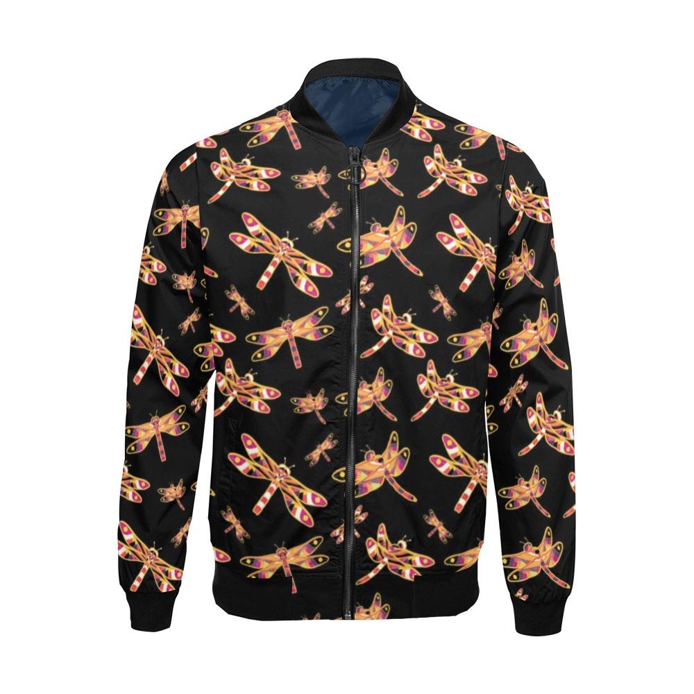 Gathering Yellow Black All Over Print Bomber Jacket for Men (Model H19) Jacket e-joyer 