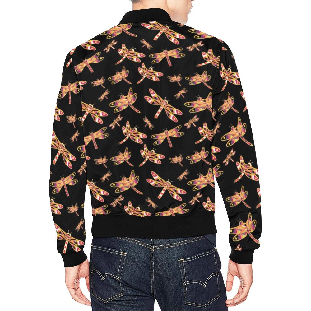 Gathering Yellow Black All Over Print Bomber Jacket for Men (Model H19) Jacket e-joyer 